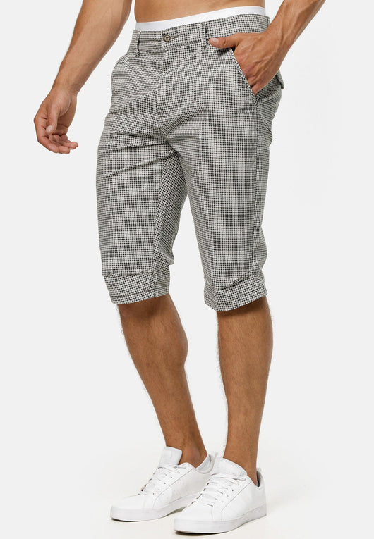 Indicode Herren Whitney Chino Shorts mit 4 Taschen aus 100% Baumwolle inkl. Gürtel - INDICODE