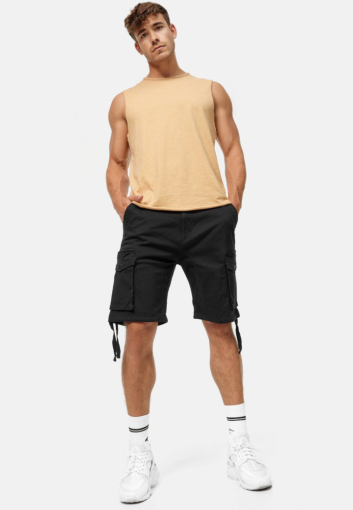 Indicode Herren Agron Cargo Shorts mit 6 Taschen aus 98% Baumwolle