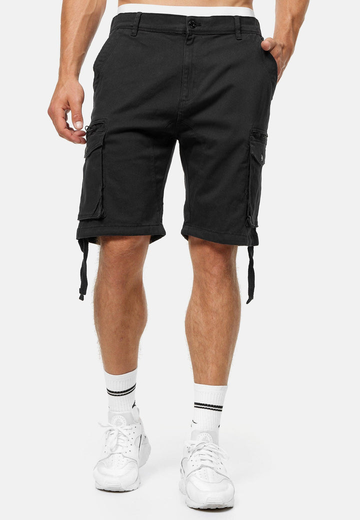 Indicode Herren Agron Cargo Shorts mit 6 Taschen aus 98% Baumwolle