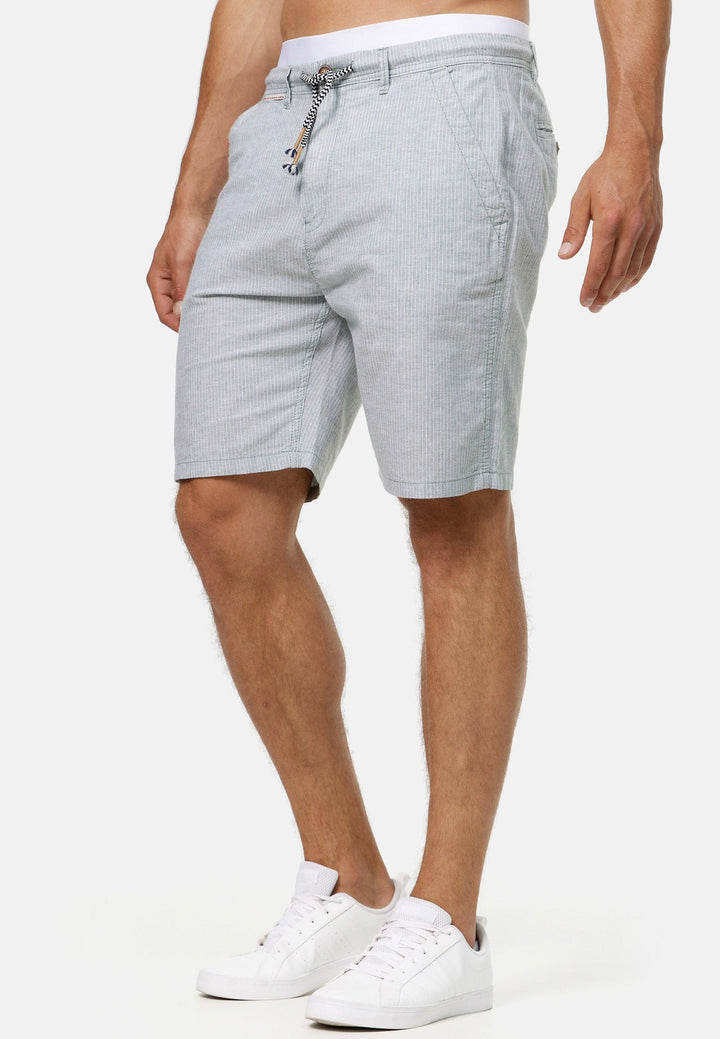 Indicode Herren Corvallis Chino Shorts mit 4 Taschen aus 55% Leinen