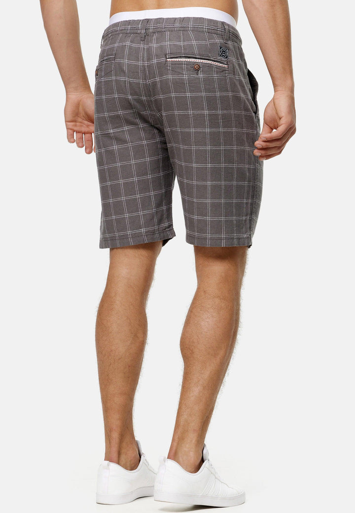 Indicode Herren Corvallis Chino Shorts mit 4 Taschen aus 55% Leinen
