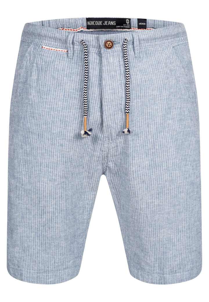 Indicode Herren Corvallis Chino Shorts mit 4 Taschen aus 55% Leinen
