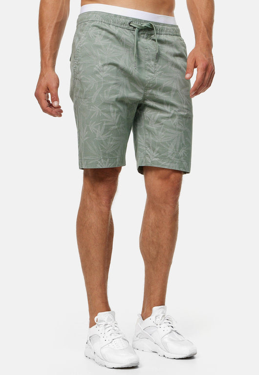 Indicode Herren Kelowna Chino Shorts mit 4 Taschen & Kordel aus 98% Baumwolle - INDICODE