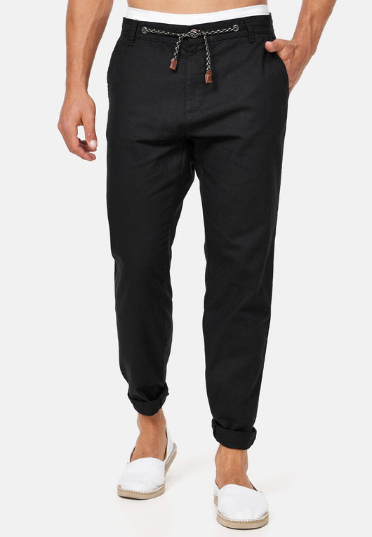 Indicode Men's Boulware Linen & Cotton 4 Pocket Trousers