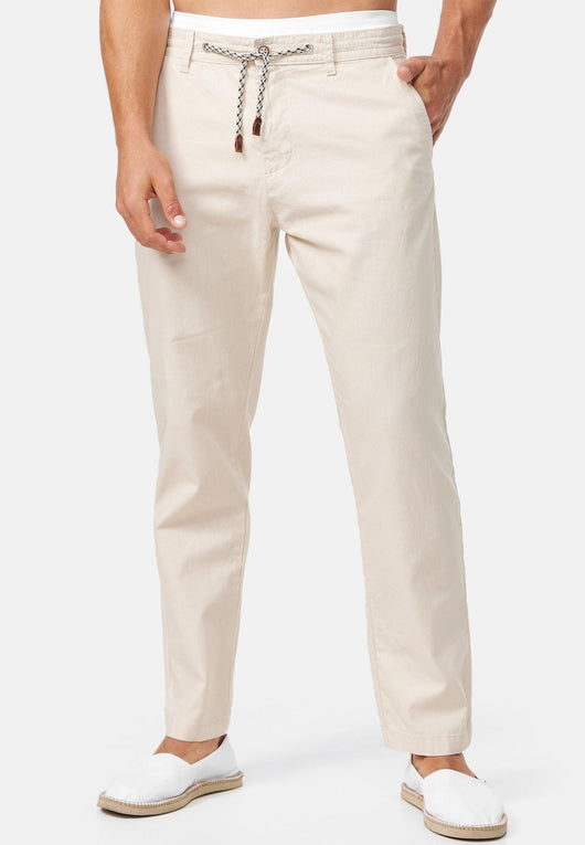 Indicode Men's Boulware Linen & Cotton 4 Pocket Trousers