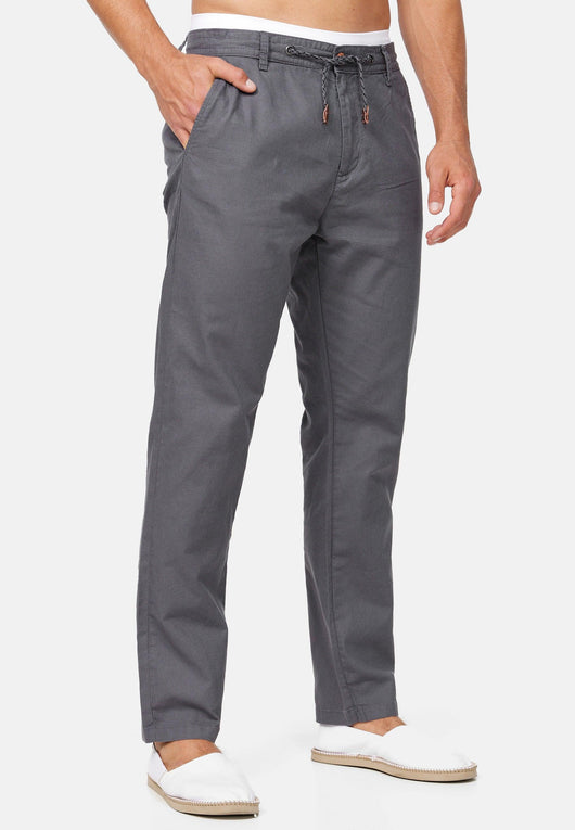 Indicode Men's Boulware Linen & Cotton 4 Pocket Trousers