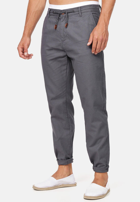 Indicode Men's Boulware Linen & Cotton 4 Pocket Trousers