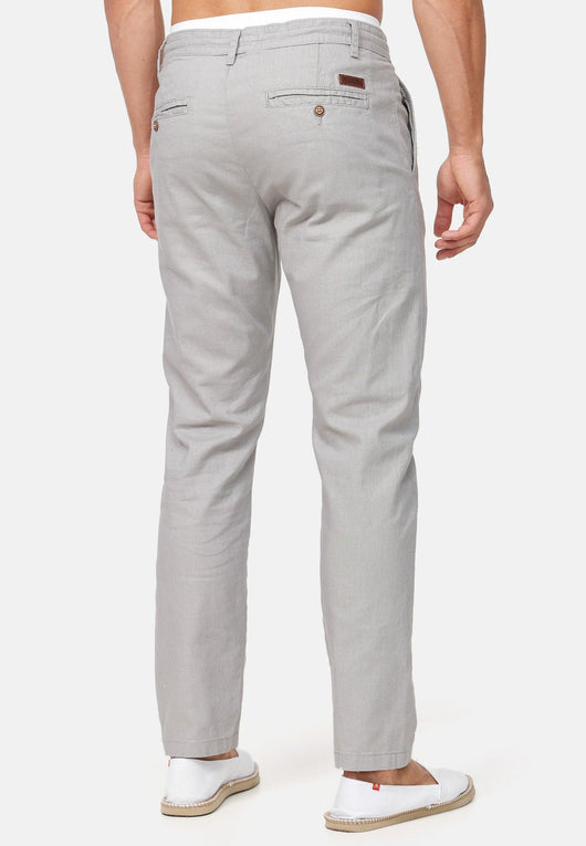 Indicode Men's Boulware Linen & Cotton 4 Pocket Trousers