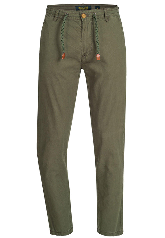 Indicode Men's Boulware Linen & Cotton 4 Pocket Trousers