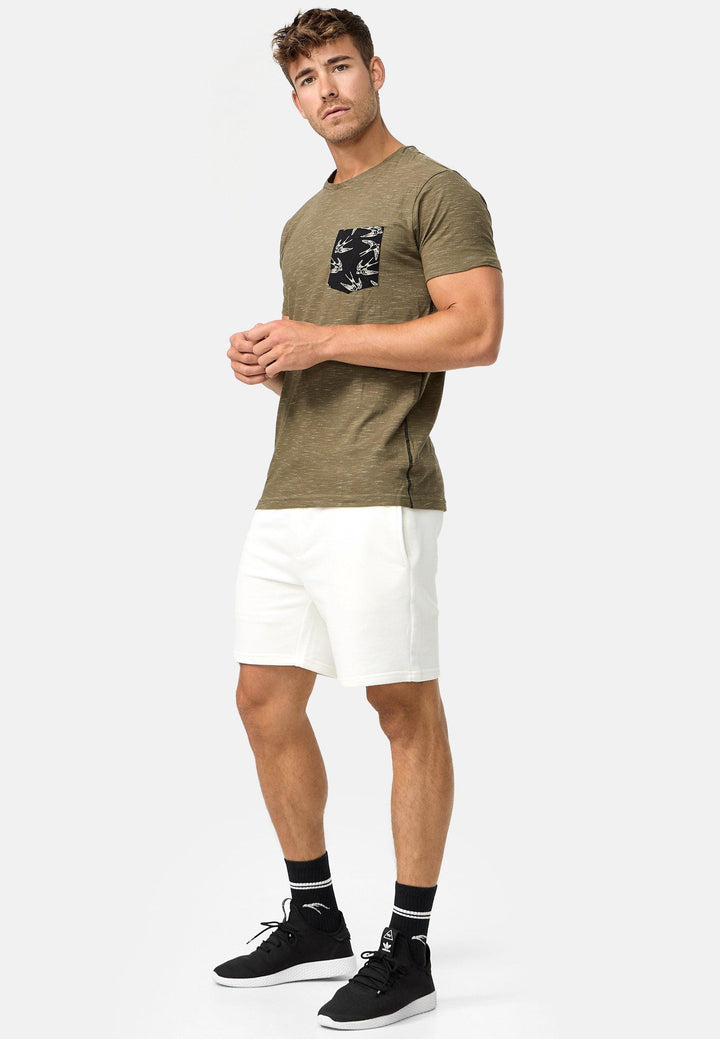 Indicode Herren Blaine T-Shirt mit Rundhals-Ausschnitt und Brust-Tasche - INDICODE