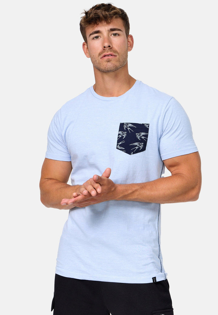 Indicode Herren Blaine T-Shirt mit Rundhals-Ausschnitt und Brust-Tasche - INDICODE