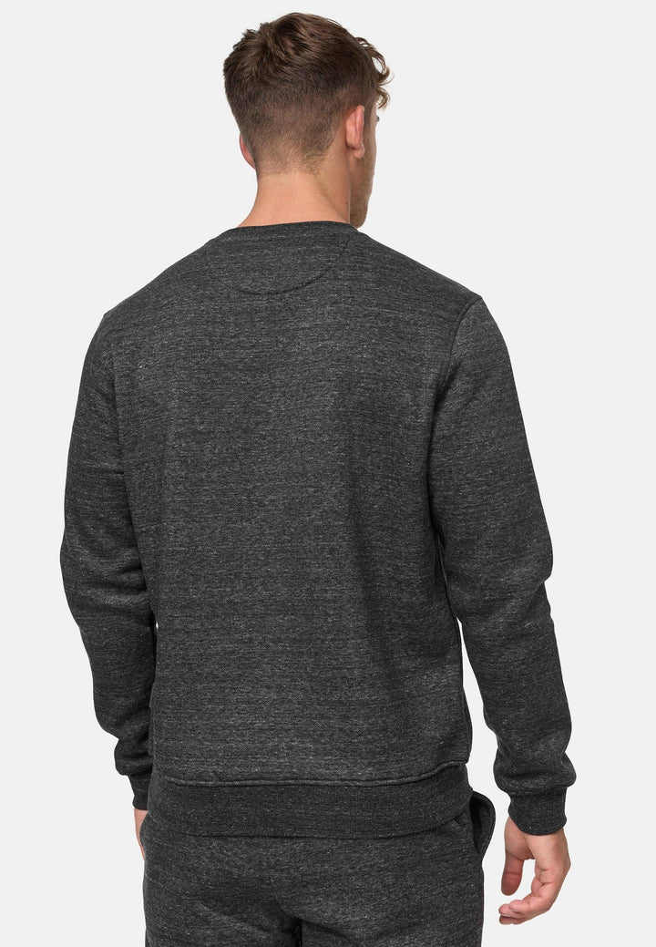 Indicode Herren Luk Sweatshirt mit Rundhalsausschnitt meliert - INDICODE
