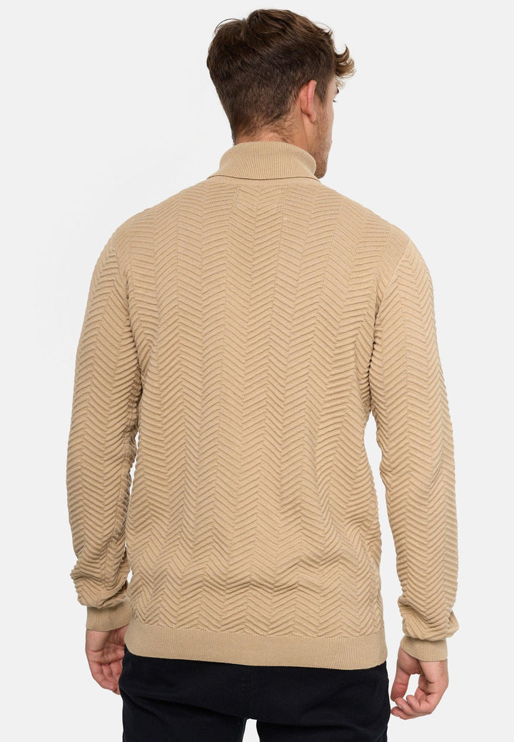 Indicode Herren Saini Feinstrickpullover mit Rollkragen aus 100% Baumwolle - INDICODE