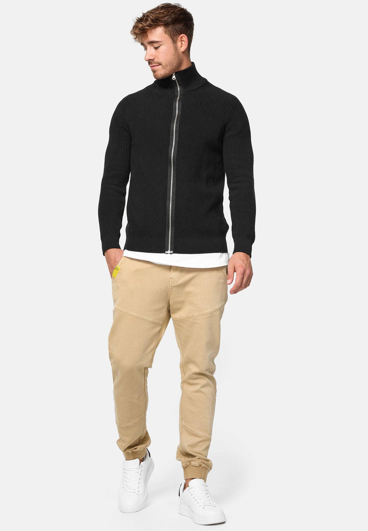 Indicode Herren Dodson Strickjacke mit Stehkragen aus 100% Baumwolle - INDICODE