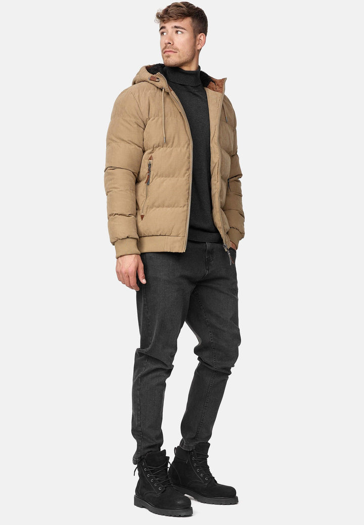 Indicode Herren Adeline Winterjacke mit gefütterter Kapuze (Teddyfutter) - INDICODE