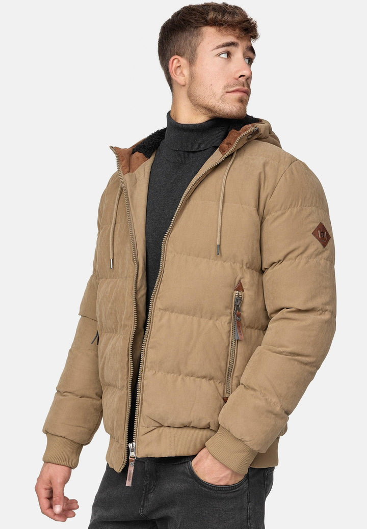 Indicode Herren Adeline Winterjacke mit gefütterter Kapuze (Teddyfutter) - INDICODE