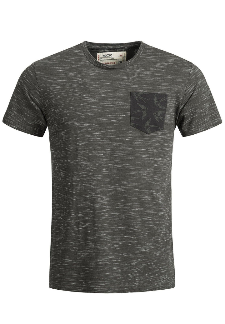 Indicode Herren Blaine T-Shirt mit Rundhals-Ausschnitt und Brust-Tasche - INDICODE