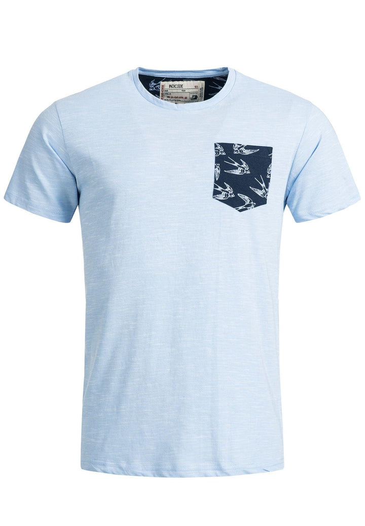 Indicode Herren Blaine T-Shirt mit Rundhals-Ausschnitt und Brust-Tasche - INDICODE