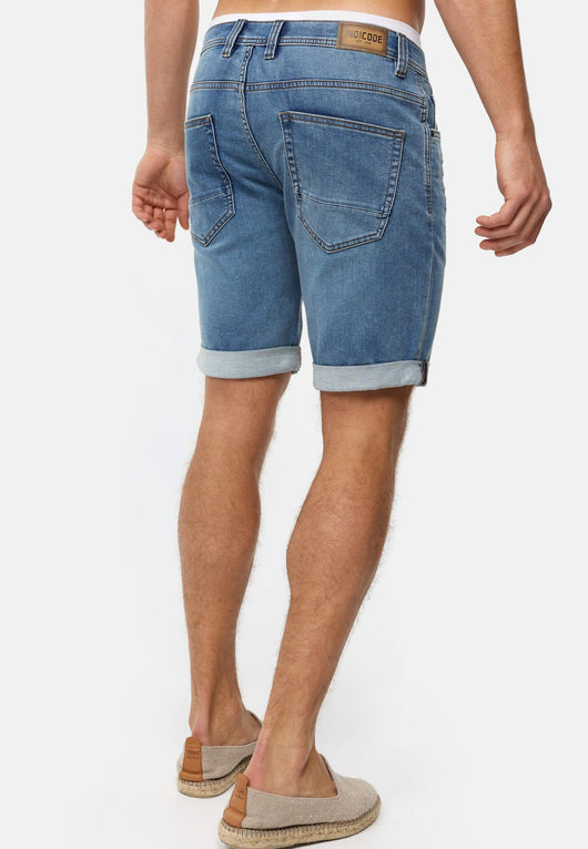 Indicode Herren INDelmare Jeans Shorts mit 4 Taschen aus 77% Baumwolle - INDICODE