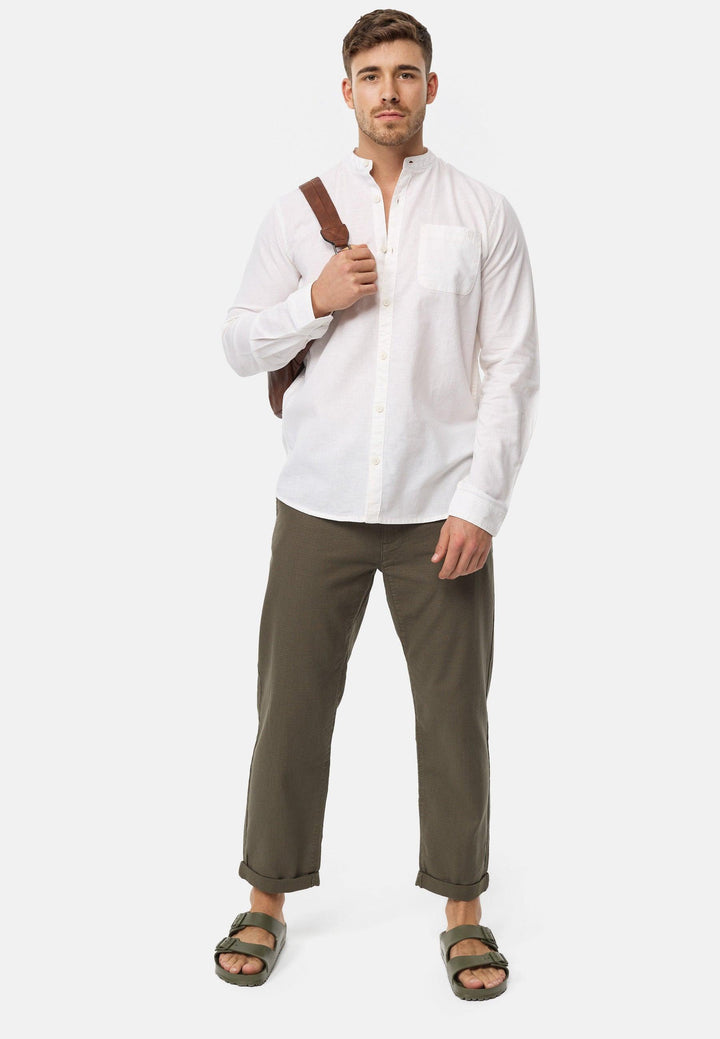 Indicode Herren INRaffi Hemd einfarbig mit Brust-Tasche aus 70% Baumwolle - INDICODE