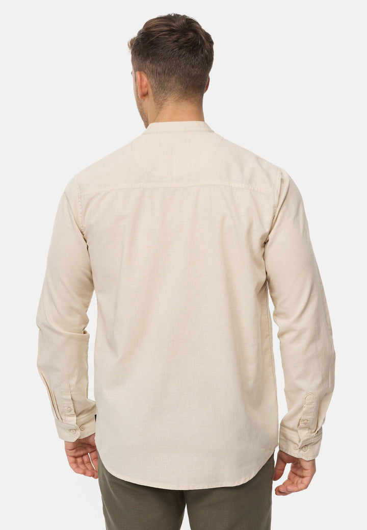 Indicode Herren INRaffi Hemd einfarbig mit Brust-Tasche aus 70% Baumwolle - INDICODE