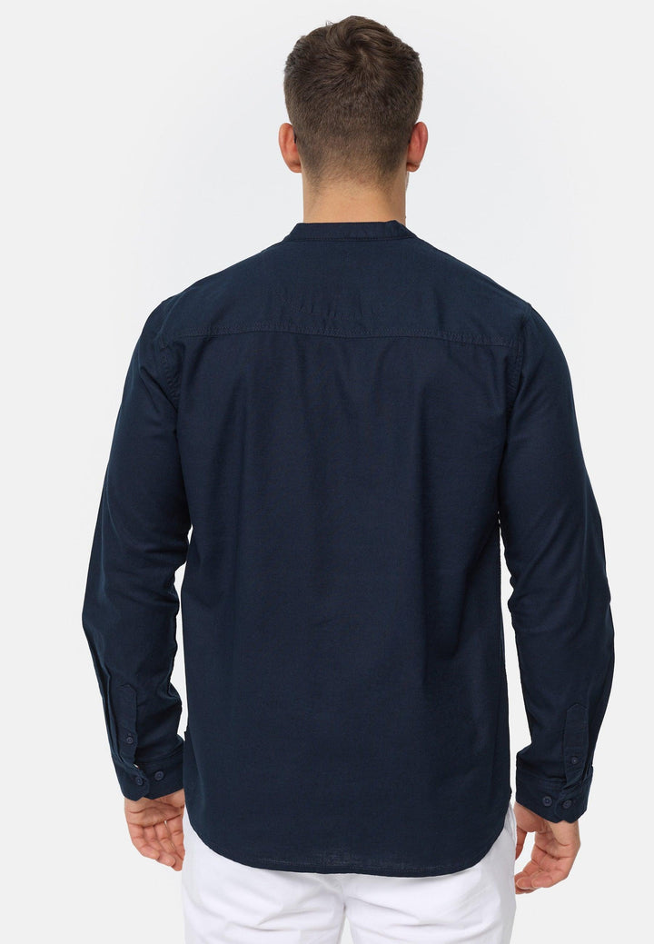 Indicode Herren INRaffi Hemd einfarbig mit Brust-Tasche aus 70% Baumwolle - INDICODE
