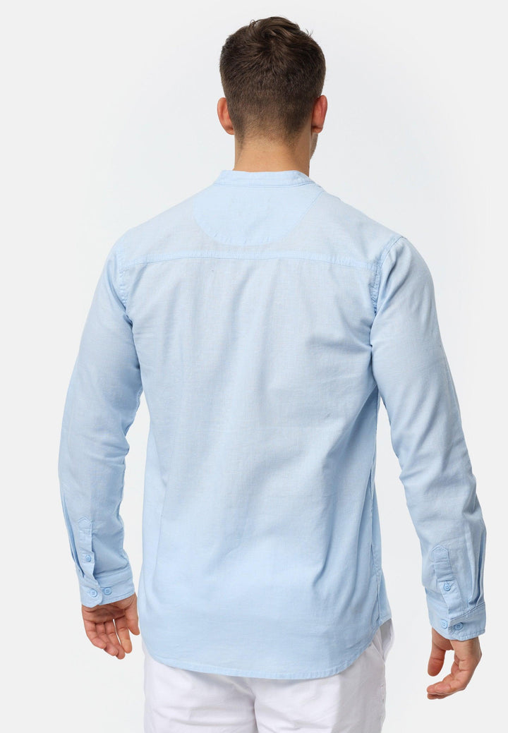 Indicode Herren INRaffi Hemd einfarbig mit Brust-Tasche aus 70% Baumwolle - INDICODE