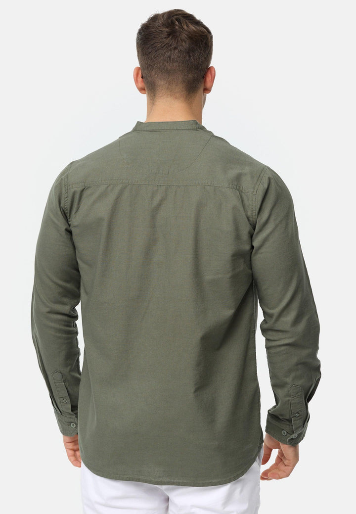 Indicode Herren INRaffi Hemd einfarbig mit Brust-Tasche aus 70% Baumwolle - INDICODE