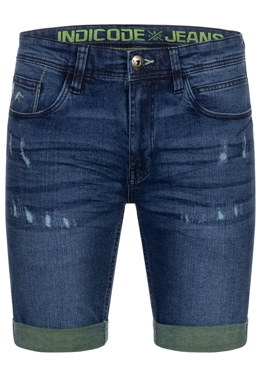 Indicode Herren INZalento Jeans Shorts mit 4 Taschen aus Baumwolle - INDICODE