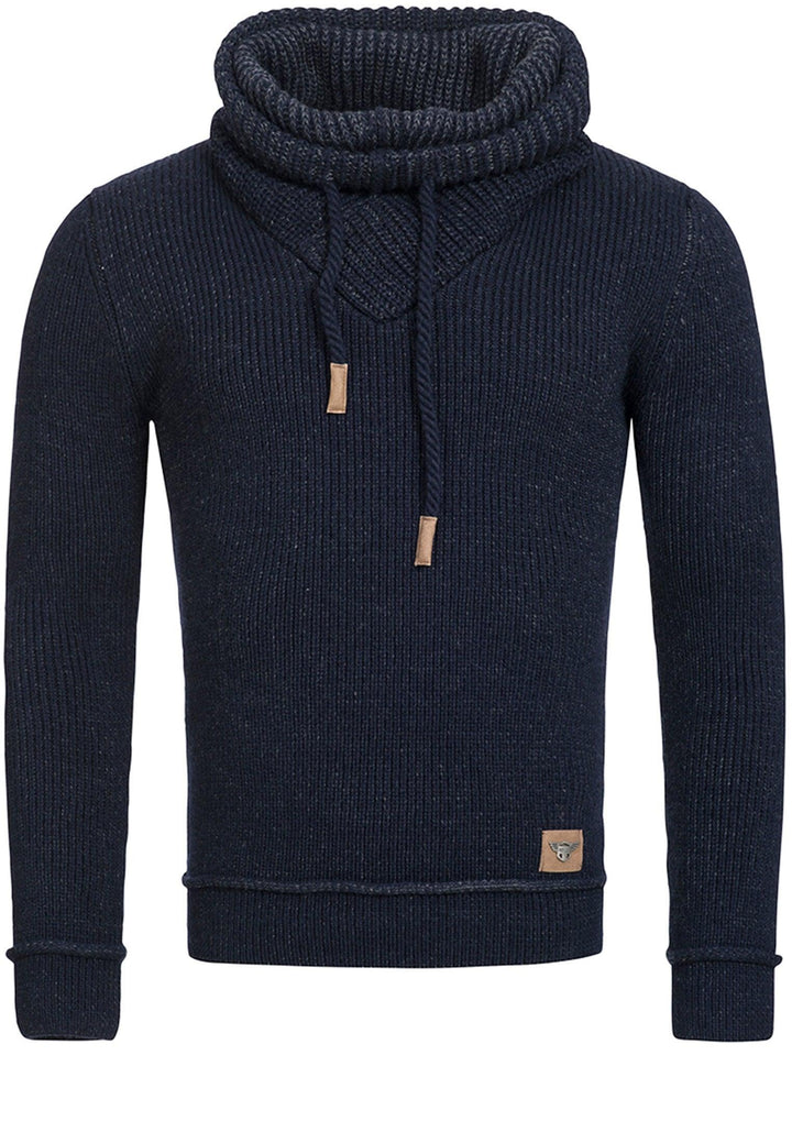 Indicode Herren Keshawn Grobstrick Winterpullover mit Schalkragen - INDICODE