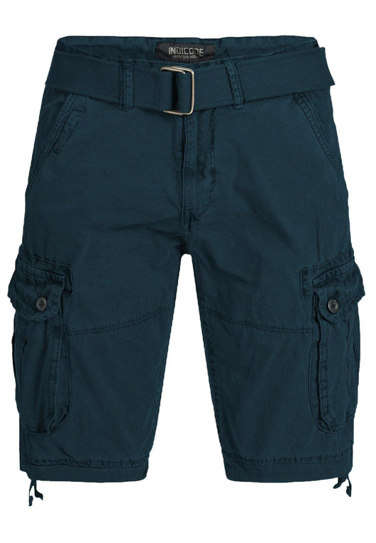 Indicode Men's Bolton Cargo Shorts with 7 pockets incl. belt made of 100% cotton