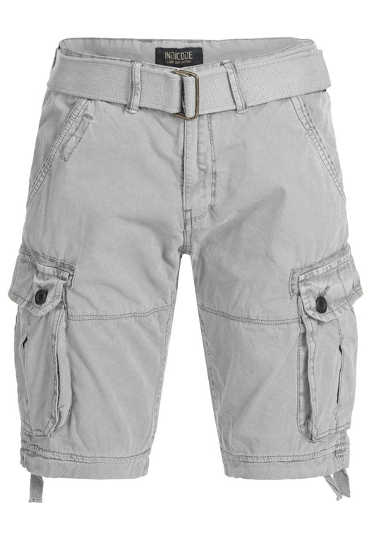 Indicode Men's Bolton Cargo Shorts with 7 pockets incl. belt made of 100% cotton