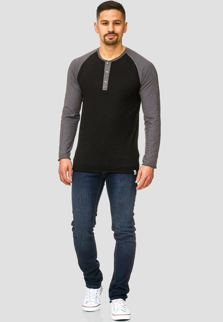Indicode Herren Willbur Longsleeve Langarmshirt aus 100% Baumwolle - INDICODE