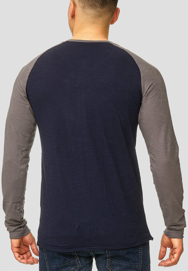 Indicode Herren Willbur Longsleeve Langarmshirt aus 100% Baumwolle - INDICODE
