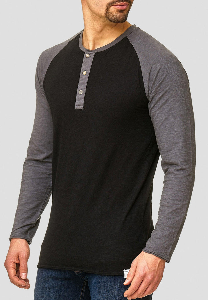 Indicode Herren Willbur Longsleeve Langarmshirt aus 100% Baumwolle - INDICODE