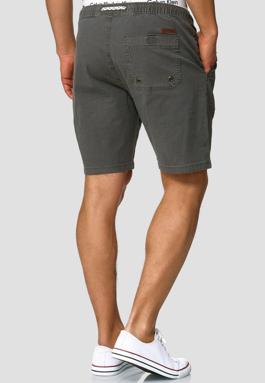 Indicode Herren Stoufville Chino Shorts mit 3 Taschen und Kordel aus 98% Baumwolle - INDICODE