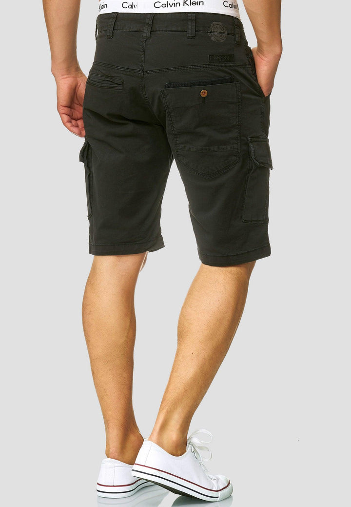Indicode Herren Hedworth Chino Cargo Shorts mit 7 Taschen aus 98% Baumwolle - INDICODE