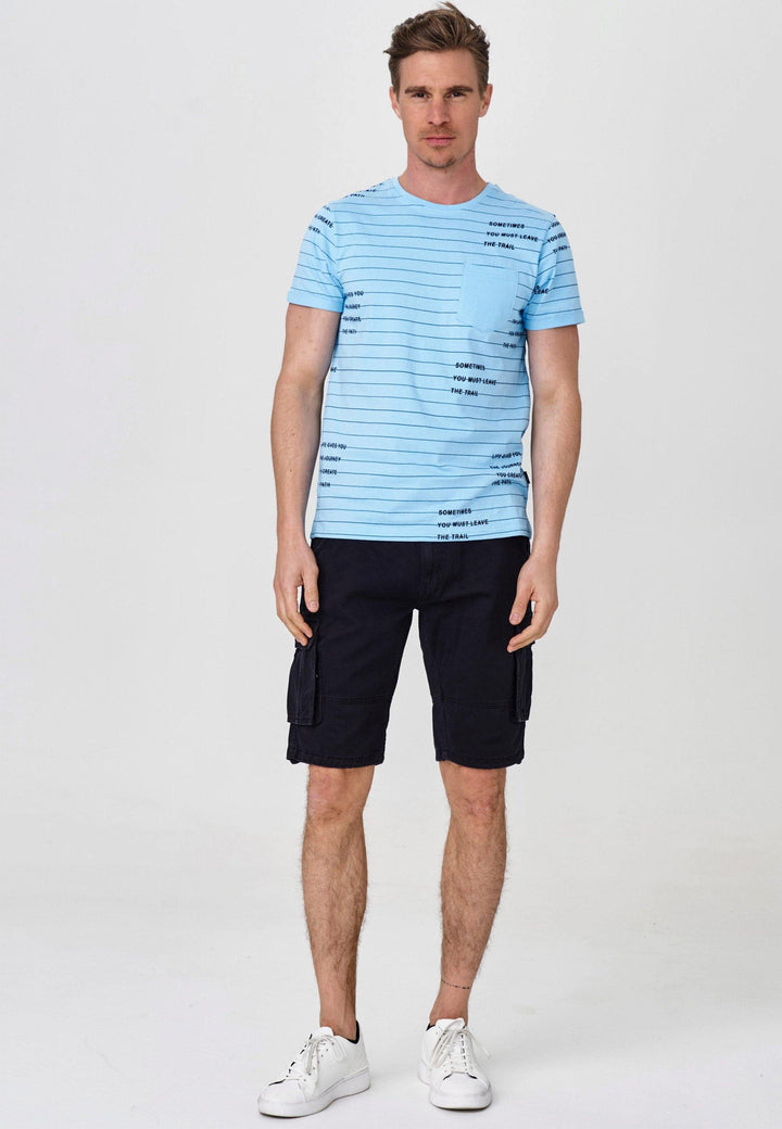 Indicode Herren Blixt Cargo Shorts mit 6 Taschen inkl. Gürtel aus 100% Baumwolle - INDICODE