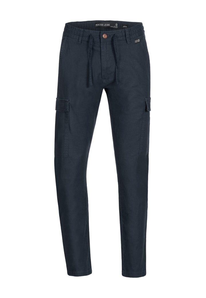 Indicode Herren Cagle Cargo Stoffhose aus Leinen & Baumwolle mit 6 Taschen - INDICODE