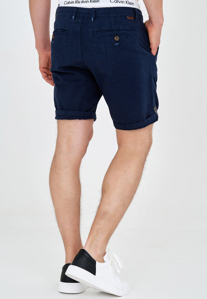 Indicode Herren Beauvals Shorts mit 4 Taschen aus Baumwolle & Leinen