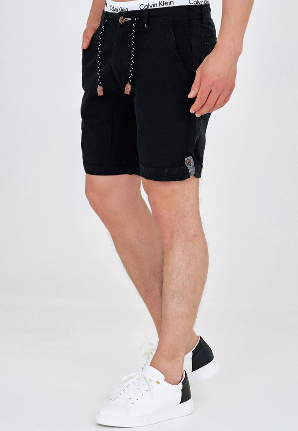 Indicode Herren Beauvals Shorts mit 4 Taschen aus Baumwolle & Leinen - Leinenshorts_Category, Shorts_Category - Indicode