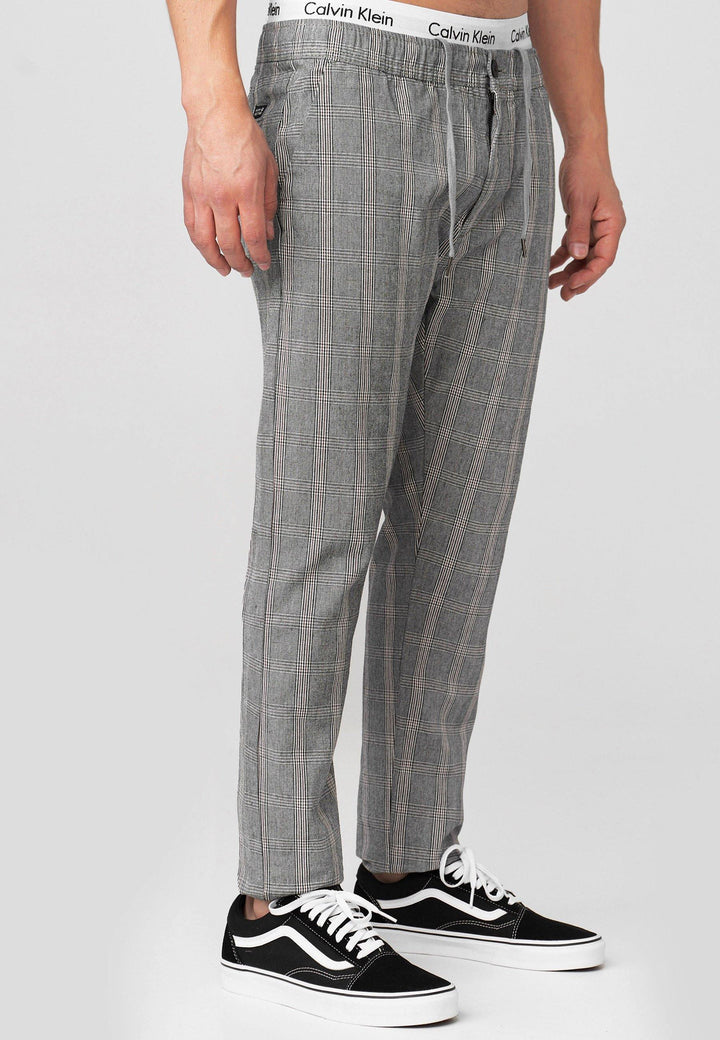 Indicode Herren Costa Karierte Stoffhose mit 4 Taschen aus 98% Baumwolle - INDICODE