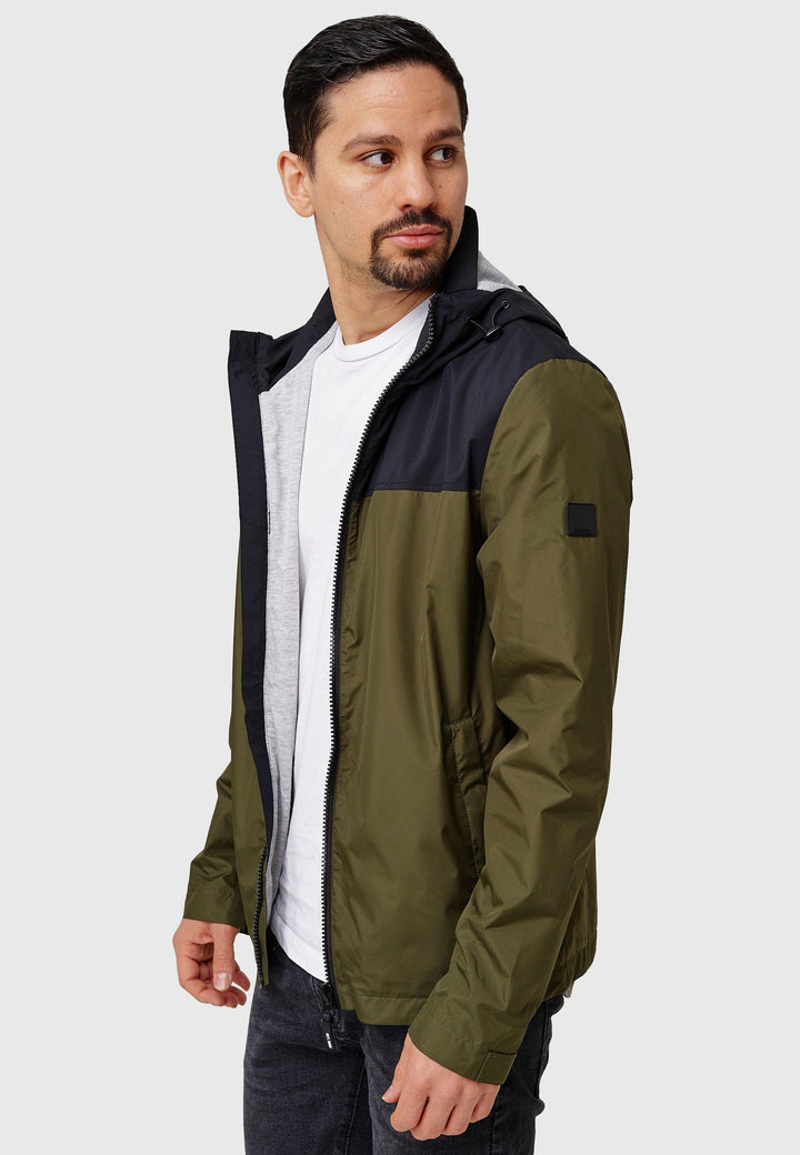 Indicode Herren Holmes Windbreaker mit Kapuze & Reißverschluss - INDICODE