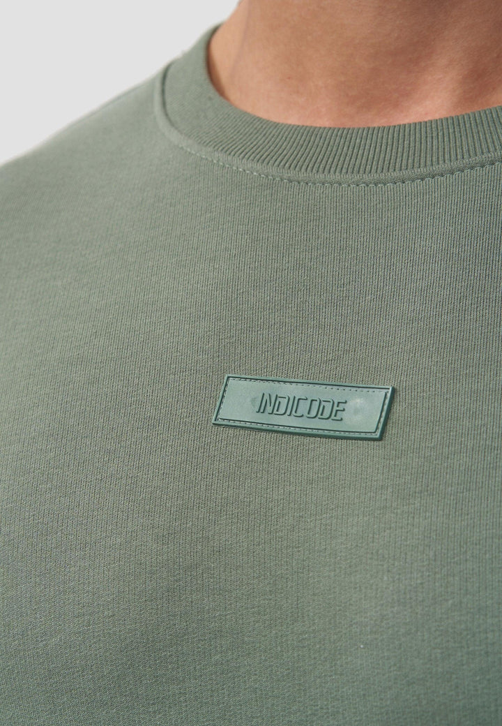 Indicode Herren Baxter Sweatshirt mit Ripp-Bündchen aus Baumwoll-Mix