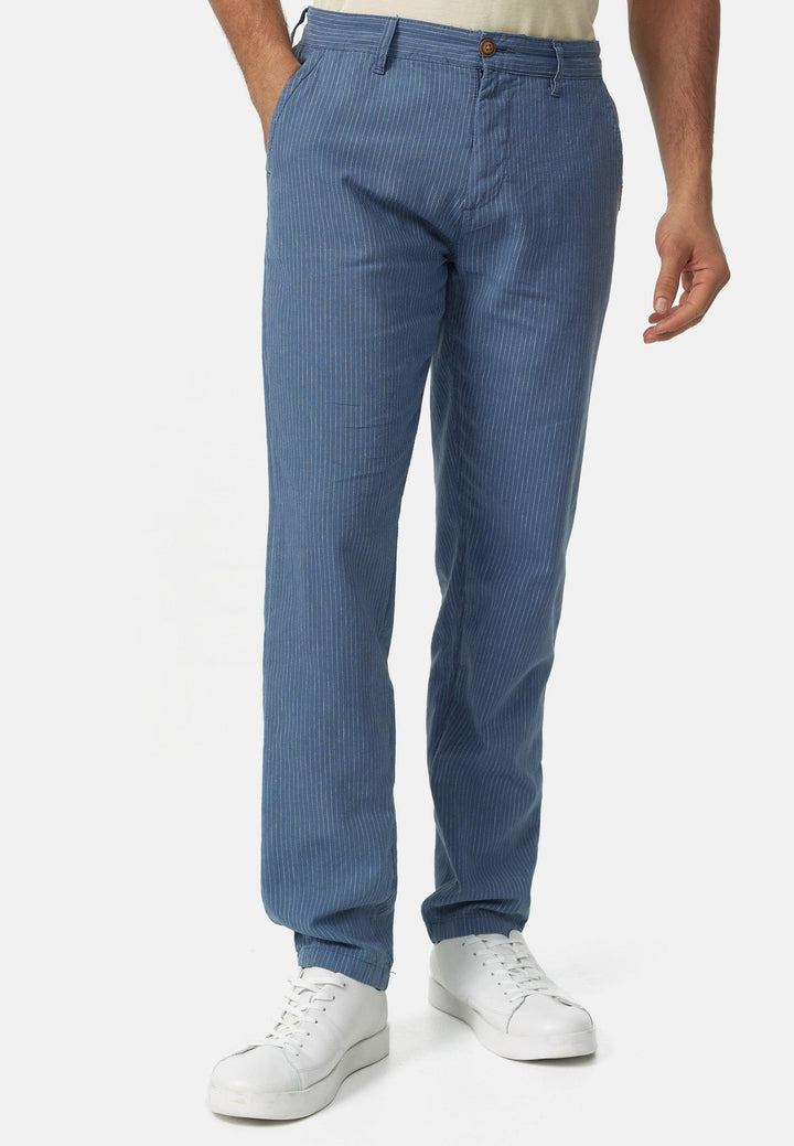 Indicode Herren Arona Stoffhose aus Baumwolle & Leinen mit 4 Taschen - INDICODE