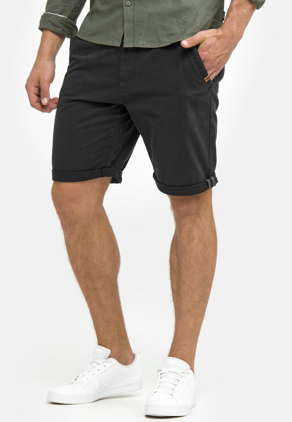 Indicode Herren Cuba Chino Shorts mit 5 Taschen inkl. Gürtel aus 100% Baumwolle