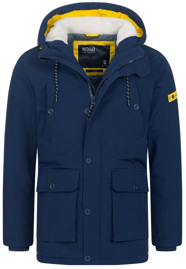 Indicode Herren West Parka mit Kapuze und Reißverschluß - INDICODE