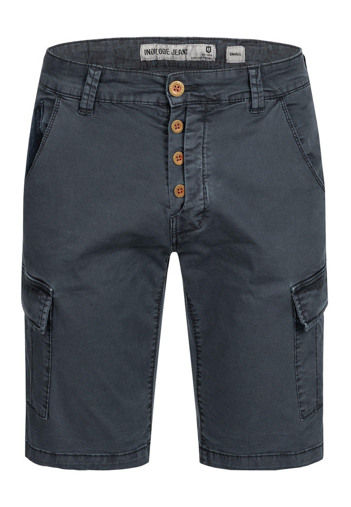 Indicode Herren Hedworth Chino Cargo Shorts mit 7 Taschen aus 98% Baumwolle - INDICODE