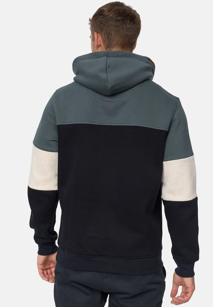 Indicode Herren Olson Sweatshirt mit Kapuze in Kontrastfarben - INDICODE